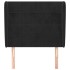 Cabecero con orejas de terciopelo negro 93x23x118/128