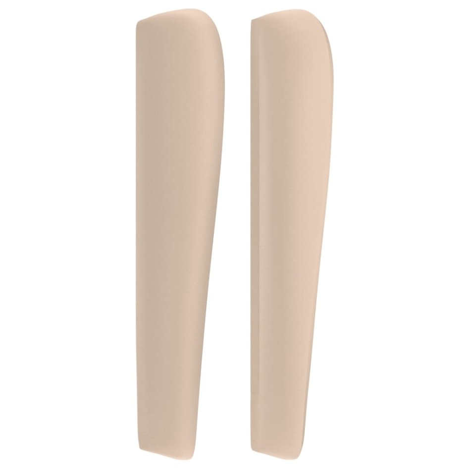 Cabecero con orejas cuero sintético capuchino 83x23x118/128