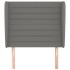 Cabecero con orejas de tela gris oscuro 83x23x118/128