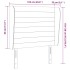 Cabecero con orejas de tela gris claro 103x23x118/128