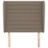 Cabecero con orejas de tela gris taupe 103x23x118/128