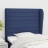 Cabecero con orejas de tela azul 103x23x118/128