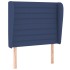 Cabecero con orejas de tela azul 103x23x118/128
