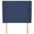 Cabecero con orejas de tela azul 103x23x118/128