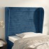 Cabecero con orejas de terciopelo azul oscuro 93x23x118/128