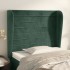 Cabecero con orejas de terciopelo verde oscuro 83x23x118/128