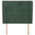 Cabecero con orejas de terciopelo verde oscuro 83x23x118/128