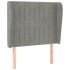 Cabecero con orejas de terciopelo gris claro 83x23x118/128