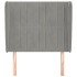 Cabecero con orejas de terciopelo gris claro 83x23x118/128