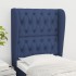 Cabecero con orejas de tela azul 83x23x118/128