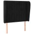 Cabecero con orejas de terciopelo negro 93x23x118/128