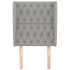 Cabecero con orejas de tela gris claro 83x23x118/128
