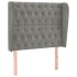 Cabecero con orejas de terciopelo gris claro 93x23x118/128