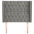 Cabecero con orejas de terciopelo gris claro 93x23x118/128