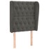 Cabecero con orejas de terciopelo gris oscuro 83x23x118/128