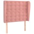 Cabecero con orejas de terciopelo rosa 83x23x118/128