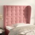 Cabecero con orejas de terciopelo rosa 93x23x118/128