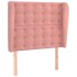 Cabecero con orejas de terciopelo rosa 93x23x118/128