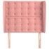 Cabecero con orejas de terciopelo rosa 93x23x118/128