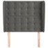 Cabecero con orejas de terciopelo gris oscuro 93x23x118/128