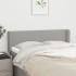 Cabecero de tela gris claro 147x16x78/88
