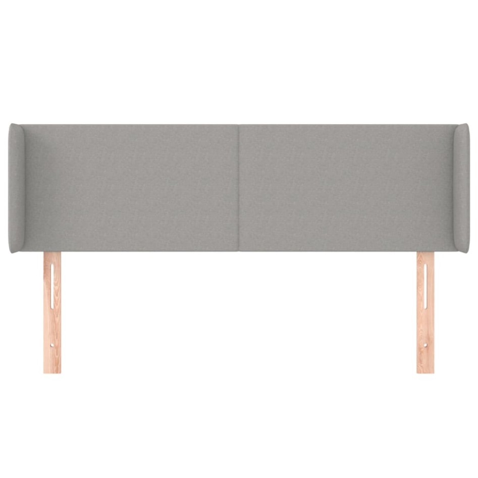 Cabecero de tela gris claro 147x16x78/88