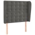 Cabecero con orejas de terciopelo gris oscuro 103x23x118/128