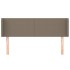 Cabecero de tela gris taupe 147x16x78/88
