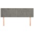 Cabecero de terciopelo gris claro 147x16x78/88