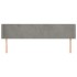 Cabecero de terciopelo gris claro 183x16x78/88