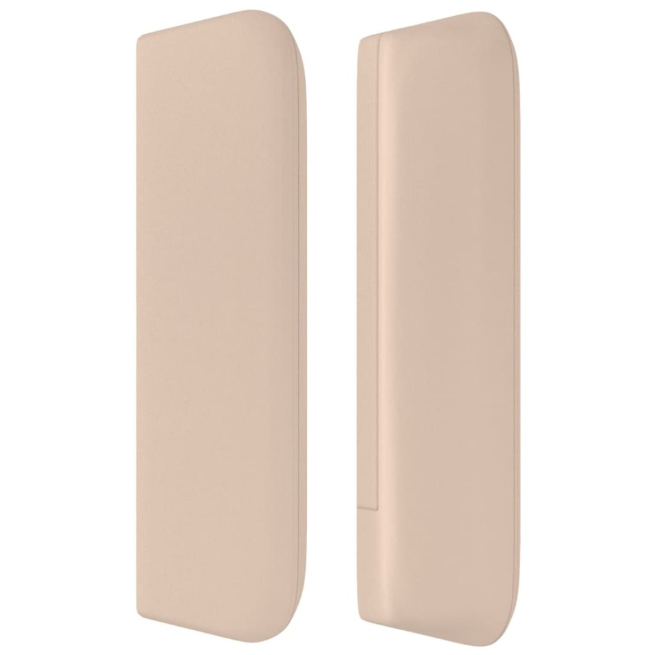 Cabecero de cuero sintético color capuchino 147x16x78/88