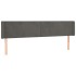 Cabecero de terciopelo gris oscuro 203x16x78/88