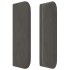 Cabecero de terciopelo gris oscuro 203x16x78/88