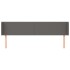 Cabecero de cuero sintético gris 163x16x78/88