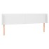 Cabecero de cuero sintético blanco 203x16x78/88