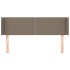 Cabecero de tela gris taupe 147x16x78/88