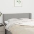 Cabecero de tela gris claro 147x16x78/88