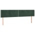 Cabecero de terciopelo verde oscuro 183x16x78/88