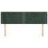 Cabecero de terciopelo verde oscuro 147x16x78/88
