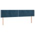 Cabecero de terciopelo azul oscuro 203x16x78/88