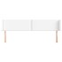 Cabecero de cuero sintético blanco 203x16x78/88
