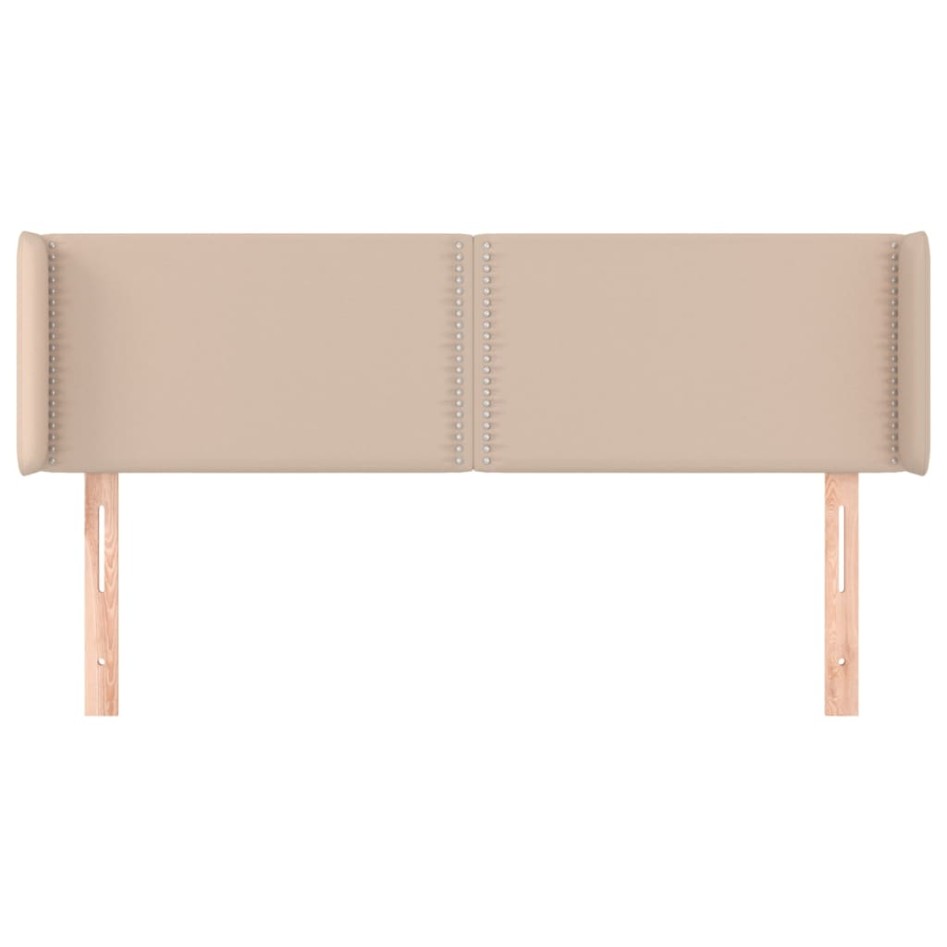 Cabecero de cuero sintético color capuchino 147x16x78/88