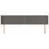 Cabecero de cuero sintético gris 163x16x78/88
