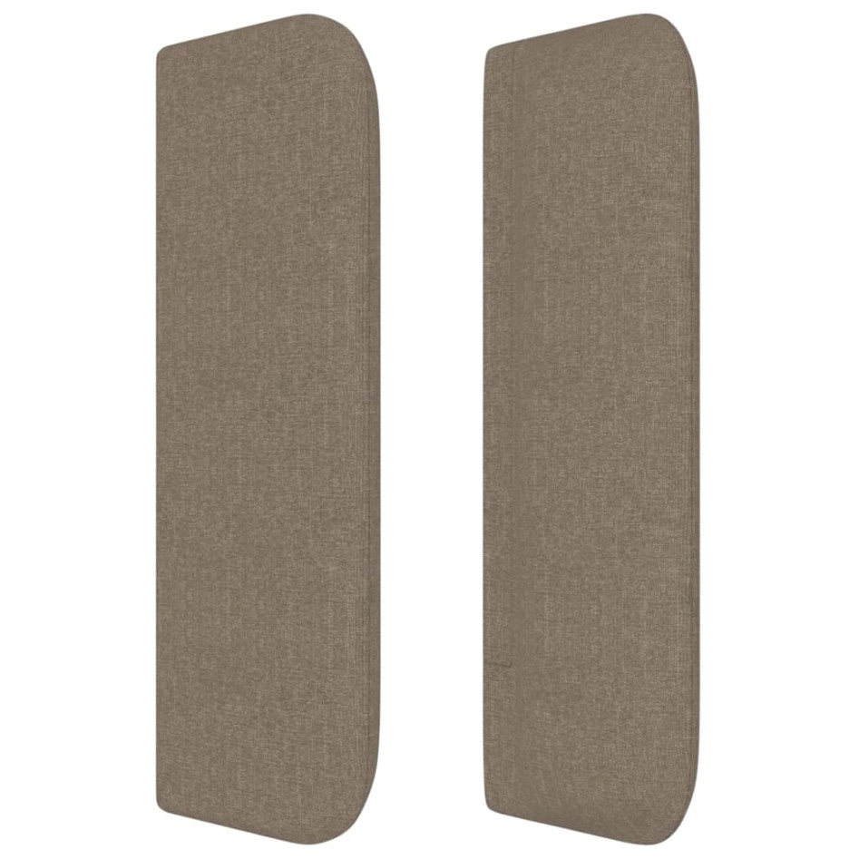 Cabecero de tela gris taupe 93x16x78/88