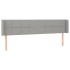 Cabecero de tela gris claro 183x16x78/88