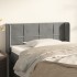 Cabecero de terciopelo gris claro 103x16x78/88