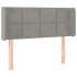 Cabecero de terciopelo gris claro 103x16x78/88