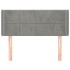 Cabecero de terciopelo gris claro 103x16x78/88
