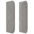Cabecero de terciopelo gris claro 103x16x78/88