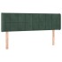 Cabecero de terciopelo verde oscuro 147x16x78/88